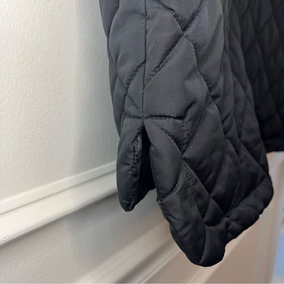 Lands End Quilted Zip Front Vest In Black Size Large NWT - Picture 8 of 9